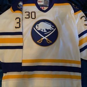 Large Buffalo Sabers team jersey. Ryan Miller.